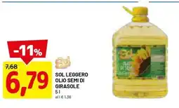 DPiù Sol leggero olio semi di girasole offerta