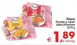 Deco Supermercati Fiorucci Pancetta a cubetti dolce/affumicata offerta