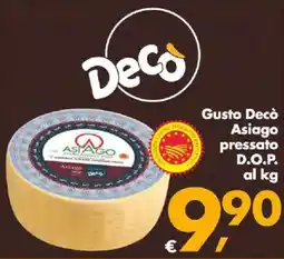 Deco Supermercati Gusto Decò Asiago pressato D.O.P. offerta
