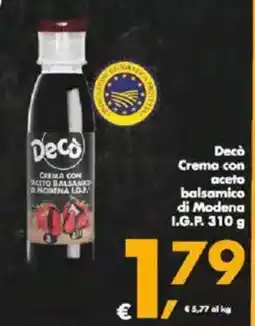 Deco Supermercati Decò Crema con aceto balsamico di Modena I.G.P. offerta