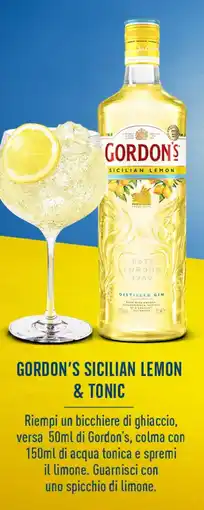 Iper Tosano Gordon's sicilian lemon & tonic offerta