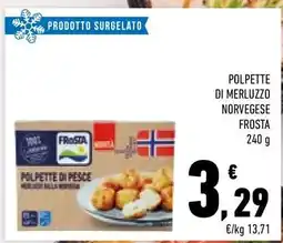 Conad Polpette di Merluzzo Norvegese Frosta offerta