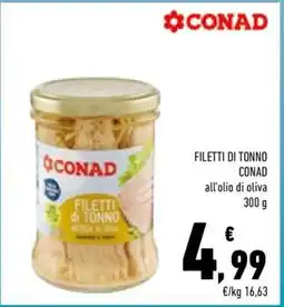 Conad Filetti di Tonno Conad offerta