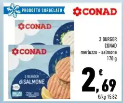 Conad 2 BURGER CONAD offerta