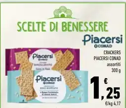 Conad CRACKERS PIACERSI CONAD assortiti offerta
