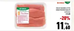 Conad FESA DI TACCHINO A FETTE CONAD PERCORSO QUALITÀ offerta