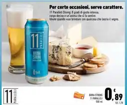 Conad BIRRA STRONG 11 PARALLELI offerta