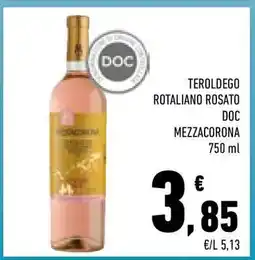 Conad TEROLDEGO ROTALIANO ROSATO DOC MEZZACORONA offerta