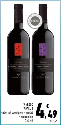 Conad VINI DOC VIVALLIS offerta