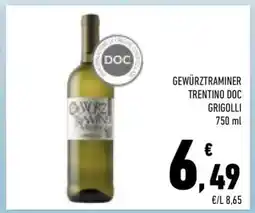 Conad GEWÜRZTRAMINER TRENTINO DOC GRIGOLLI offerta