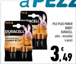 Conad PILE PLUS POWER BOOST DURACELL offerta