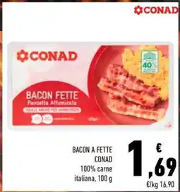 Conad BACON A FETTE CONAD offerta