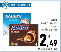 Conad GELATO bounty - snickers - mars offerta