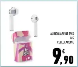 Conad AURICOLARE BT TWS MS CELLULARLINE offerta