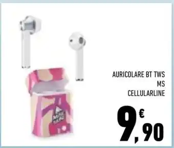 Conad AURICOLARE BT TWS MS CELLULARLINE offerta