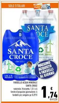 Conad FARDELLO ACQUA MINERALE SANTA CROCE offerta