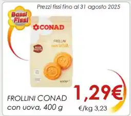 Conad FROLLINI CONAD con uova, 400 g offerta