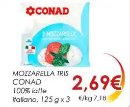 Conad Mozzarella Tris CONAD offerta