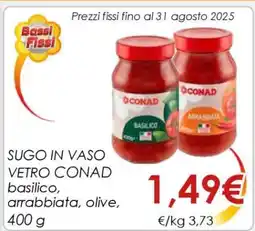 Conad SUGO IN VASO VETRO CONAD offerta