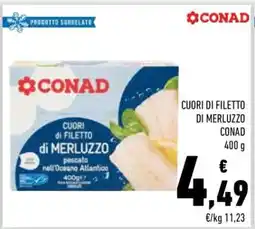 Conad CUORI DI FILETTO DI MERLUZZO CONAD offerta