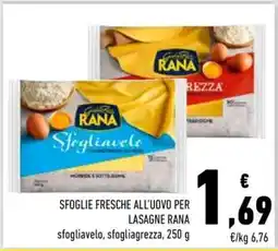 Conad Sfoglie Fresche all'Uovo per Lasagne Rana offerta
