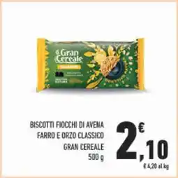 Conad BISCOTTI FIOCCHI DI AVENA FARRO E ORZO CLASSICO offerta