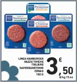 Conad LINEA HAMBURGER RAZZE TIPICHE ITALIANE SAPORI&DINTORNI CONAD offerta