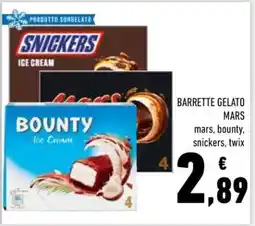 Conad BARRETTE GELATO MARS offerta