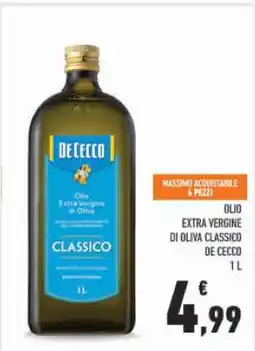 Conad Olio Extra Vergine di Oliva Classico De Cecco offerta