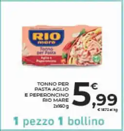 Conad TONNO PER PASTA AGLIO E PEPERONCINO RIO MARE offerta
