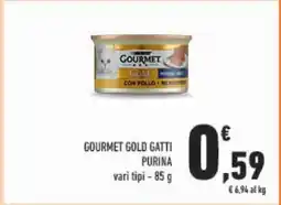 Conad GOURMET GOLD GATTI PURINA offerta