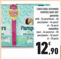 Conad PAMPERS Baby-dry Pannolini offerta