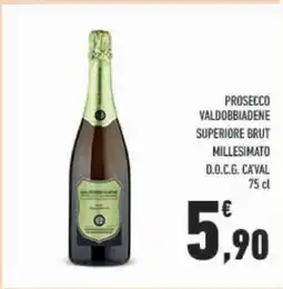 Conad PROSECCO VALDOBBIADENE SUPERIORE BRUT MILLESIMATO D.O.C.G. CA'VAL offerta