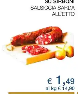Coop SU SIRBONI SALSICCIA SARDA ALL’ETTO offerta