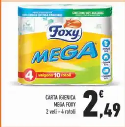 Conad CARTA IGIENICA MEGA FOXY offerta