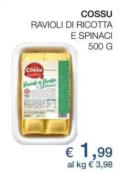 Coop COSSU RAVIOLI DI RICOTTA E SPINACI offerta