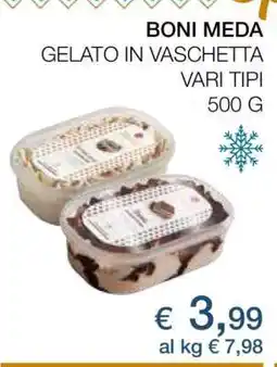 Coop BONI MEDA GELATO IN VASCHETTA offerta