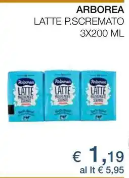Coop ARBOREA LATTE P.SCREMATO 3X200 ML offerta