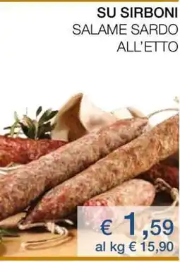 Coop SU SIRBONI SALAME SARDO ALL’ETTO offerta