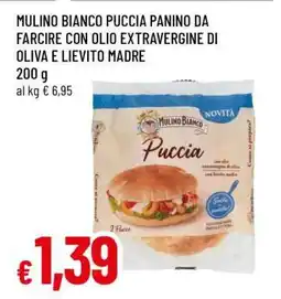 Famila MULINO BIANCO PUCCIA PANINO DA FARCIRE CON OLIO EXTRAVERGINE DI OLIVA E LIEVITO MADRE offerta
