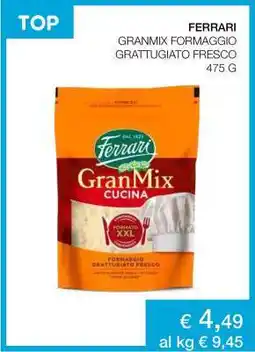 Coop FERRARI GRANMIX FORMAGGIO GRATTUGIATO FRESCO offerta