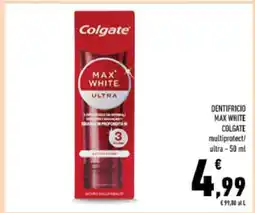 Conad Dentifricio Max White Colgate offerta