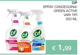 Coop CIF SPRAY CANDEGGINA/GREEN ACTIVE offerta