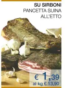 Coop SU SIRBONI PANCETTA SUINA ALL’ETTO offerta
