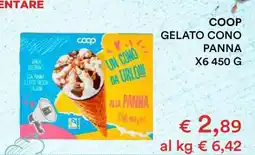 Coop COOP GELATO CONO PANNA offerta
