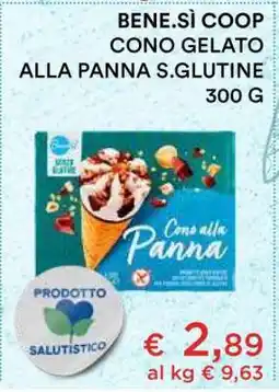 Coop BENE.SÌ COOP CONO GELATO ALLA PANNA S.GLUTINE 300 G offerta