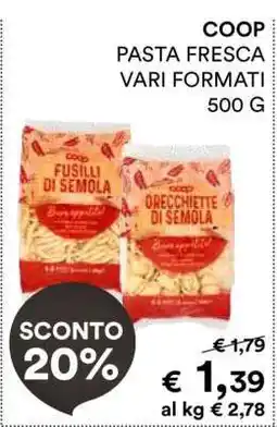Coop COOP Pasta Fresca Vari Formati offerta