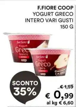 Coop F.Fiore Coop Yogurt Greco offerta