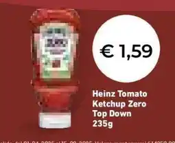 Coop Heinz Tomato Ketchup Zero Top Down 235g offerta
