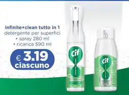 Acqua & Sapone Cif infinite+clean tutto in 1 offerta